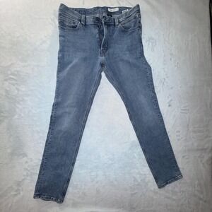 H&M 360° Flex Jeans Mens 35x36 Blue Skinny Stretch Denim 5-Pocket Pants Casual